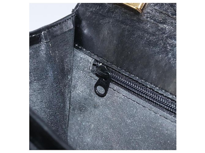 Givenchy Borsa a spalla con catena in pelle nera e oro Auth 170389 Nero D'oro - vista 21