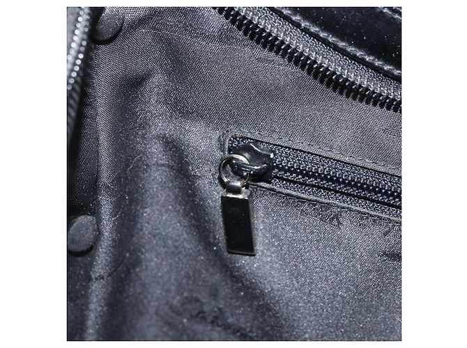 Borsa a spalla Salvatore Ferragamo in pelle verniciata nera argento Auth bs33174 - vista 20
