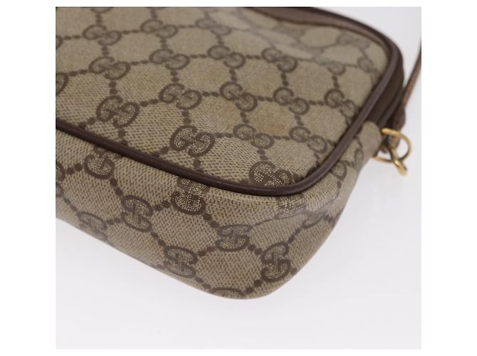Gucci Borsa a Spalla GG Supreme PVC Beige Oro 97 02 068 Auth ep13164 D'oro - vista 14
