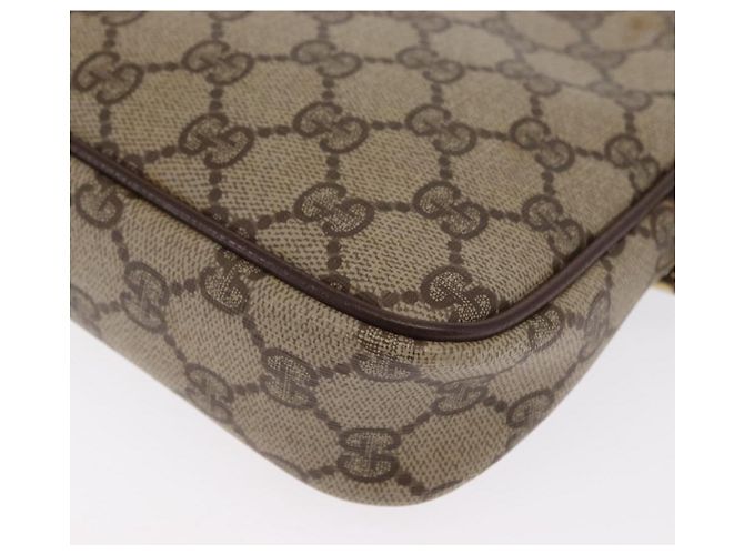 Gucci Borsa a Spalla GG Supreme PVC Beige Oro 97 02 068 Auth ep13164 D'oro - vista 16