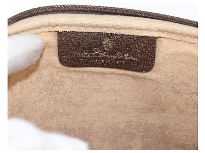 Gucci Borsa a Spalla GG Supreme PVC Beige Oro 97 02 068 Auth ep13164 D'oro - vista 18