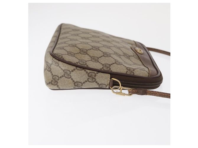 Gucci Borsa a Spalla GG Supreme PVC Beige Oro 97 02 068 Auth ep13164 D'oro - vista 3