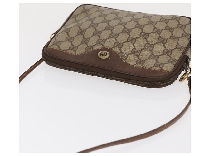 Gucci Borsa a Spalla GG Supreme PVC Beige Oro 97 02 068 Auth ep13164 D'oro - vista 6