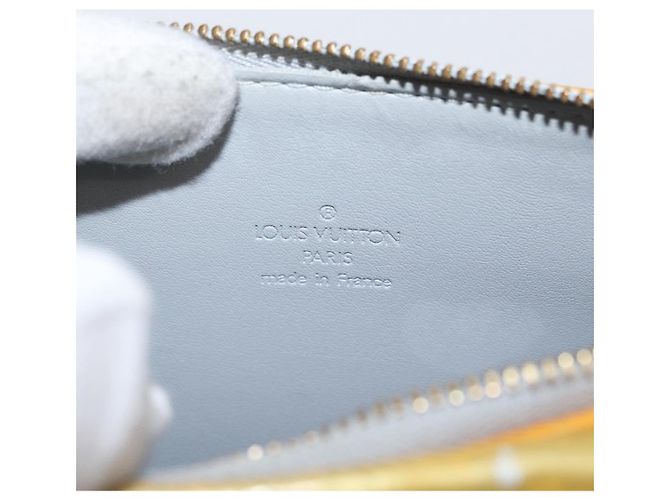 LOUIS VUITTON Bolsa de Accesorios Motto Monogram Vernis Gris M91030 LV Auth 169985 - vista 19