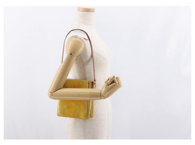 LOUIS VUITTON Bolsa de Accesorios Motto Monogram Vernis Gris M91030 LV Auth 169985 - vista 22