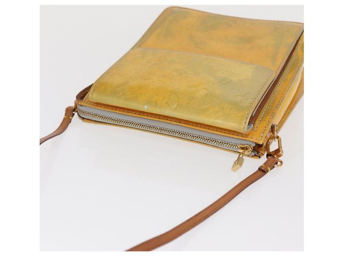 LOUIS VUITTON Bolsa de Accesorios Motto Monogram Vernis Gris M91030 LV Auth 169985 - vista 6