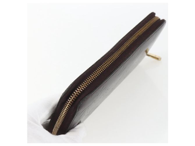 LOUIS VUITTON Zippy Lang Wallet Monogram Vernis Amarante M93522 LV Auth 169544 Bordeaux - Ansicht 5