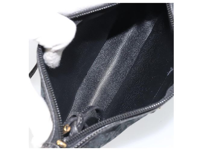 Borsa a Spalla in Tela Trotter Christian Dior Nero Oro Auth ep13136 D'oro - vista 12