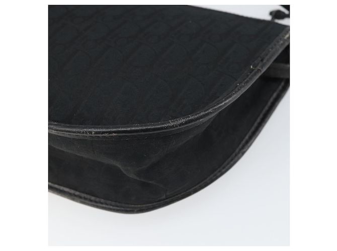 Borsa a Spalla in Tela Trotter Christian Dior Nero Oro Auth ep13136 D'oro - vista 15