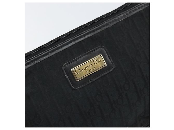 Borsa a Spalla in Tela Trotter Christian Dior Nero Oro Auth ep13136 D'oro - vista 17