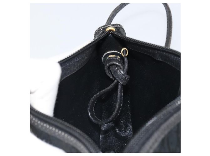 Borsa a Spalla in Tela Trotter Christian Dior Nero Oro Auth ep13136 D'oro - vista 19