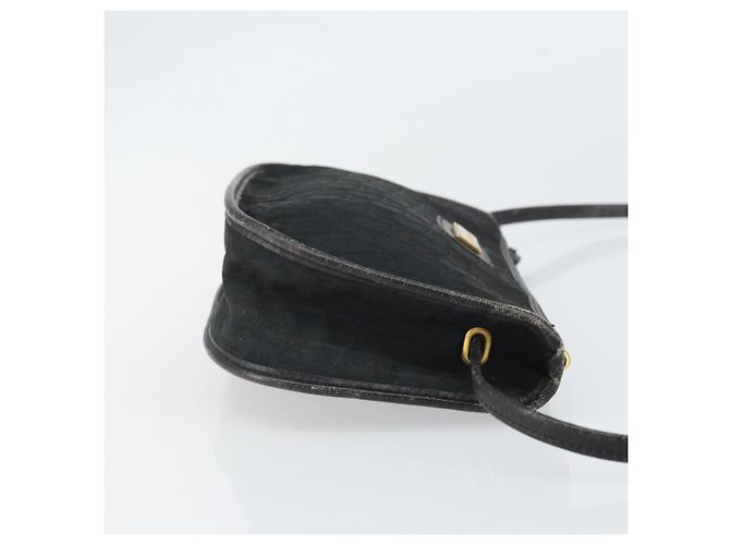 Borsa a Spalla in Tela Trotter Christian Dior Nero Oro Auth ep13136 D'oro - vista 3