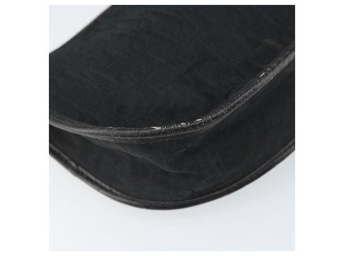 Borsa a Spalla in Tela Trotter Christian Dior Nero Oro Auth ep13136 D'oro - vista 9