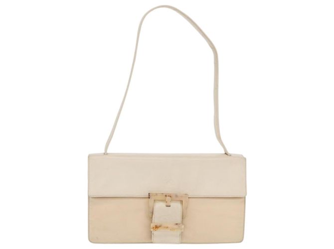 PRADA Schultertasche Nylon Beige Silber Authentisch bs33180 - Ansicht 13