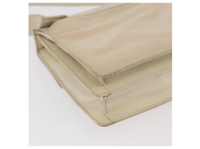 PRADA Schultertasche Nylon Beige Silber Authentisch bs33180 - Ansicht 15