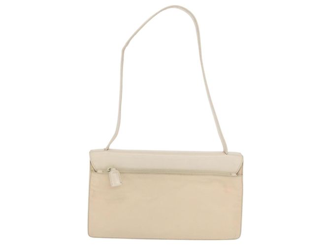 PRADA Schultertasche Nylon Beige Silber Authentisch bs33180 - Ansicht 2