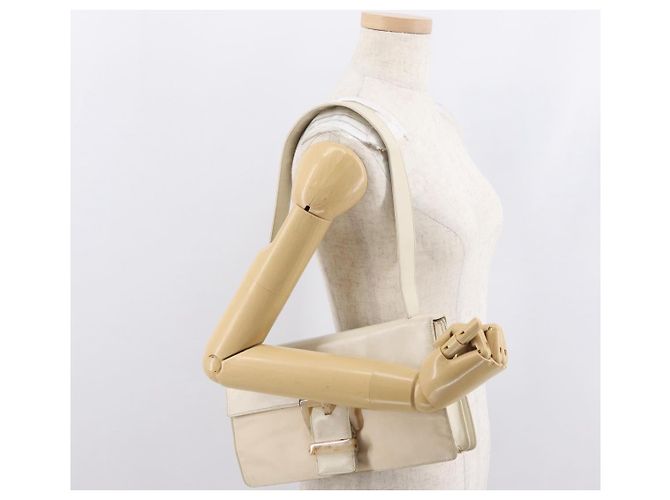 PRADA Schultertasche Nylon Beige Silber Authentisch bs33180 - Ansicht 26