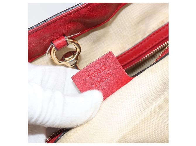 Gucci Borsa Tote GG Supreme in PVC Beige Oro Auth 170475 D'oro - vista 12