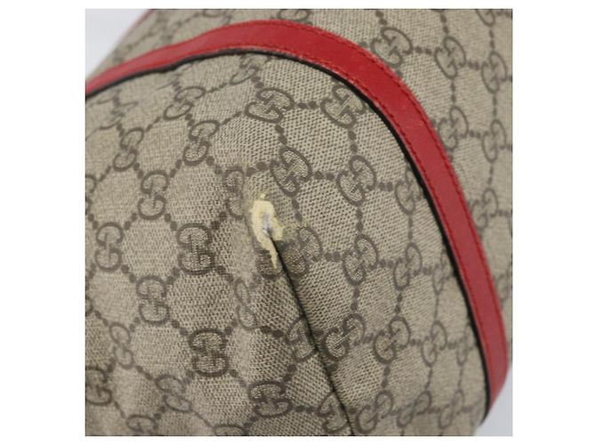 Gucci Borsa Tote GG Supreme in PVC Beige Oro Auth 170475 D'oro - vista 14