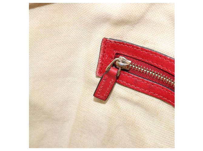 Gucci Borsa Tote GG Supreme in PVC Beige Oro Auth 170475 D'oro - vista 21