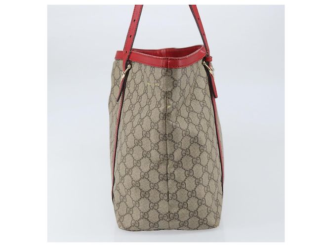 Gucci Borsa Tote GG Supreme in PVC Beige Oro Auth 170475 D'oro - vista 3