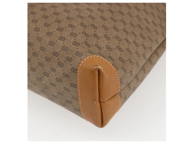 Gucci Borsa tote Micro GG Supreme in PVC beige e oro 002 39 0054 Auth ep13221 D'oro - vista 15