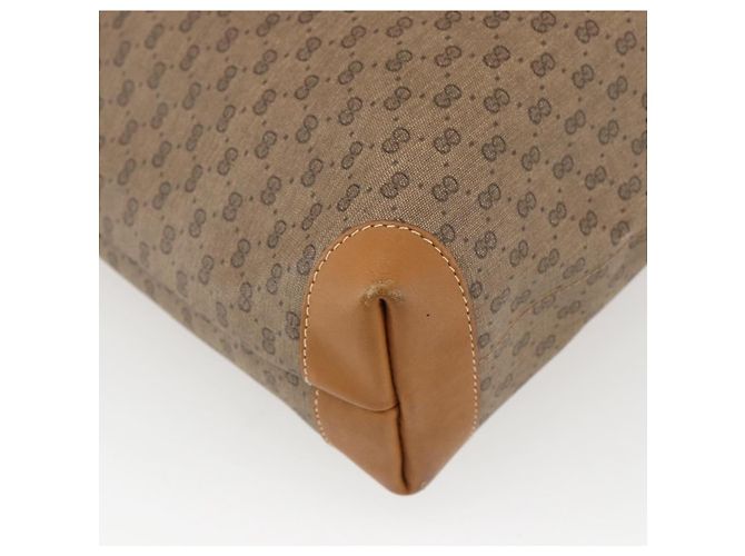 Gucci Borsa tote Micro GG Supreme in PVC beige e oro 002 39 0054 Auth ep13221 D'oro - vista 16