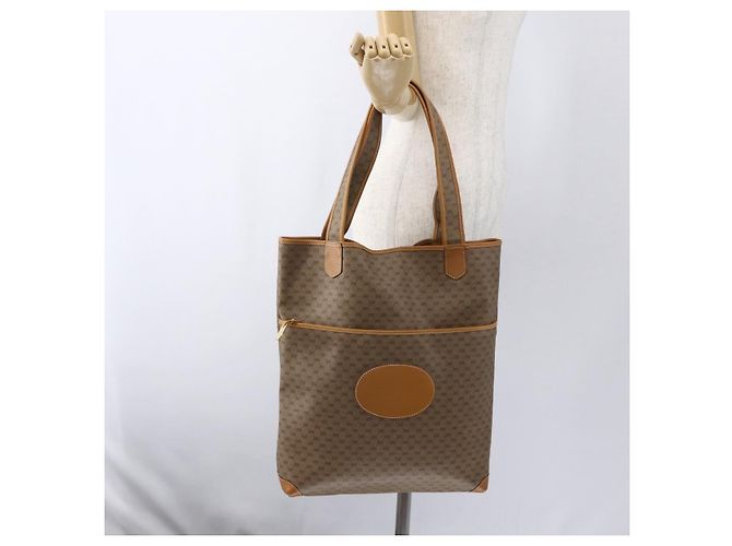Gucci Borsa tote Micro GG Supreme in PVC beige e oro 002 39 0054 Auth ep13221 D'oro - vista 20