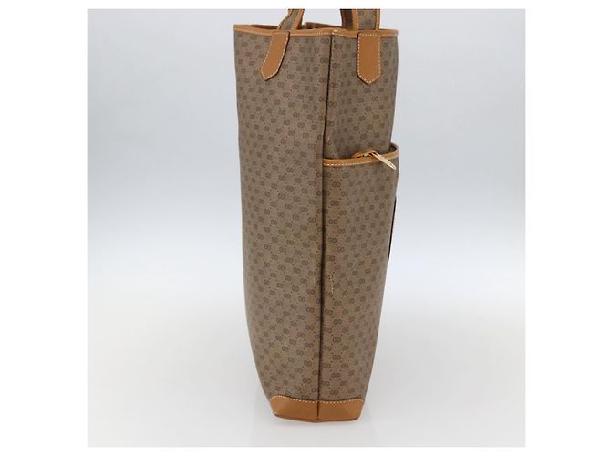 Gucci Borsa tote Micro GG Supreme in PVC beige e oro 002 39 0054 Auth ep13221 D'oro - vista 3