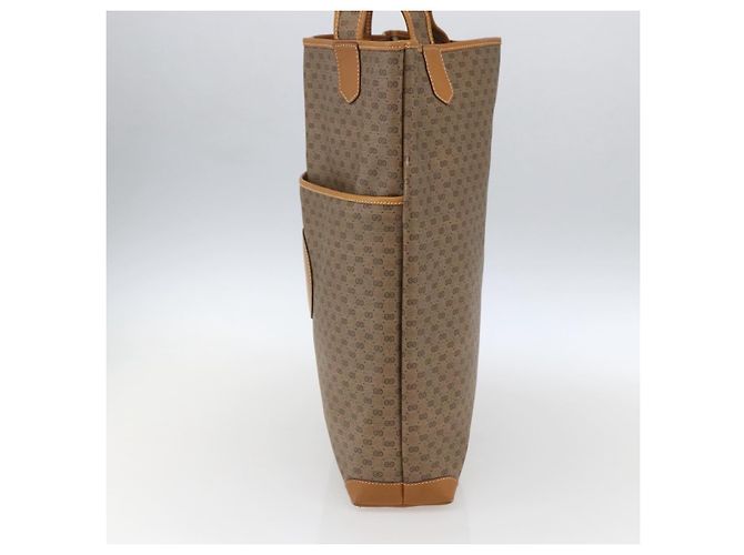 Gucci Borsa tote Micro GG Supreme in PVC beige e oro 002 39 0054 Auth ep13221 D'oro - vista 4