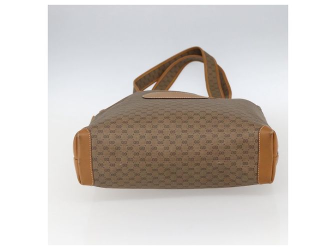 Gucci Borsa tote Micro GG Supreme in PVC beige e oro 002 39 0054 Auth ep13221 D'oro - vista 5