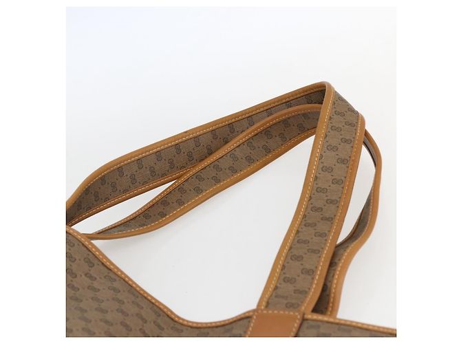 Gucci Borsa tote Micro GG Supreme in PVC beige e oro 002 39 0054 Auth ep13221 D'oro - vista 8