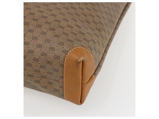 Gucci Borsa tote Micro GG Supreme in PVC beige e oro 002 39 0054 Auth ep13221 D'oro - vista 9