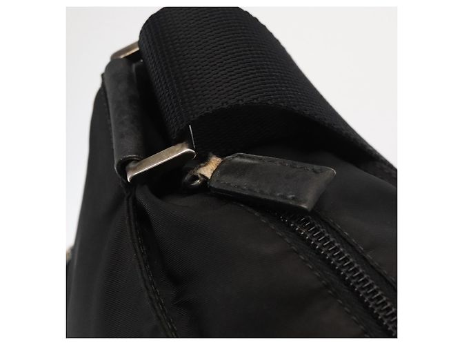 Borsa a Spalla PRADA Nylon Nero Argento Autentica 166693 - vista 10