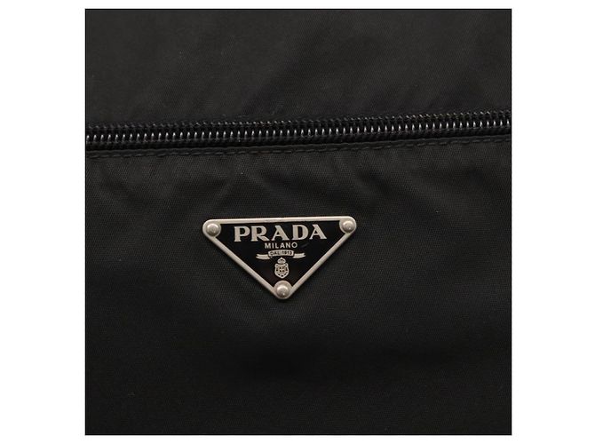 Borsa a Spalla PRADA Nylon Nero Argento Autentica 166693 - vista 18
