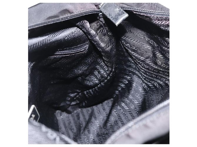 Borsa a Spalla PRADA Nylon Nero Argento Autentica 166693 - vista 20