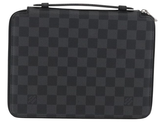 LOUIS VUITTON Custodia Essenziale per iPad Damier Graphite N63034 LV Auth 170602V Damier ebene - vista 2