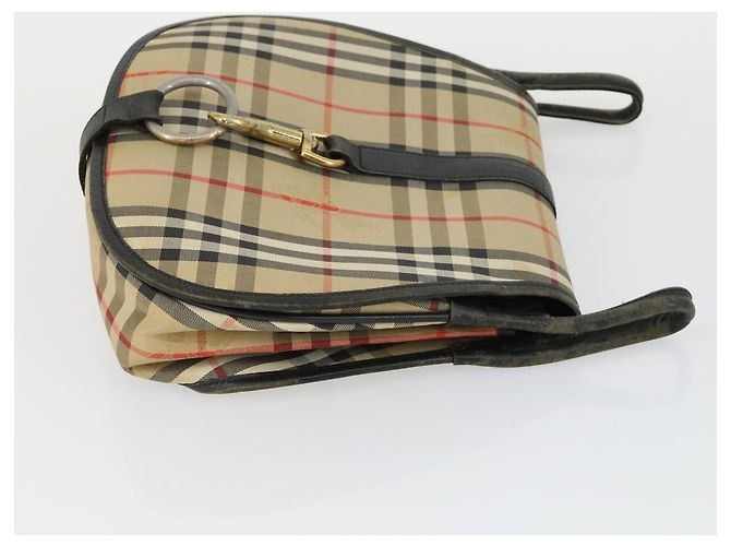 Borsa a Spalla Nova Check Burberry 2 Pezzi Beige Auth 165995 - vista 13