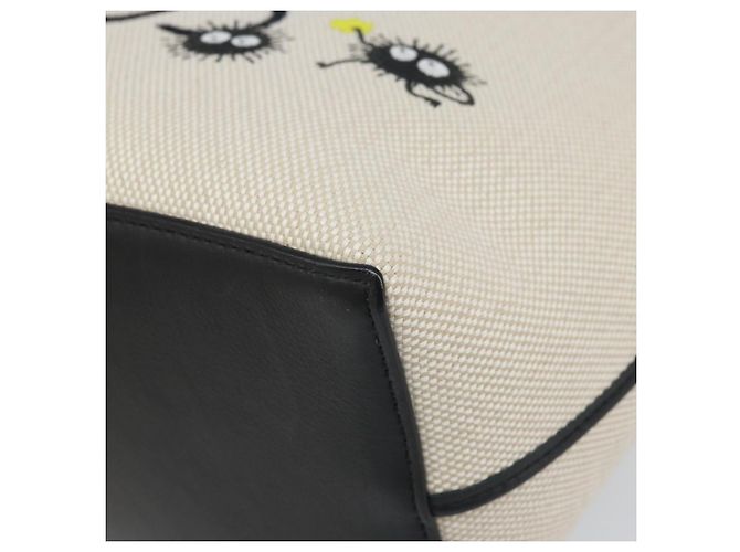 LOEWE - Anagram Susuwatari Tasche aus Canvas 2way beige Auth 149908SM Silber Blau - Ansicht 16