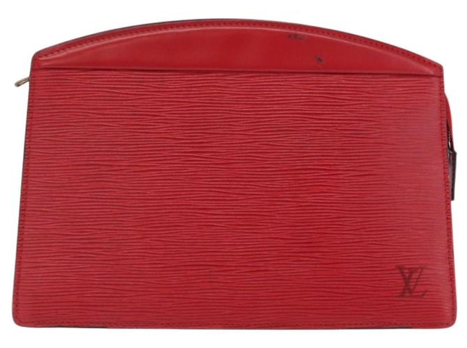 LOUIS VUITTON Clutch Trousse Crete Epi Rosso M48407 LV Auth 170589 - vista 13
