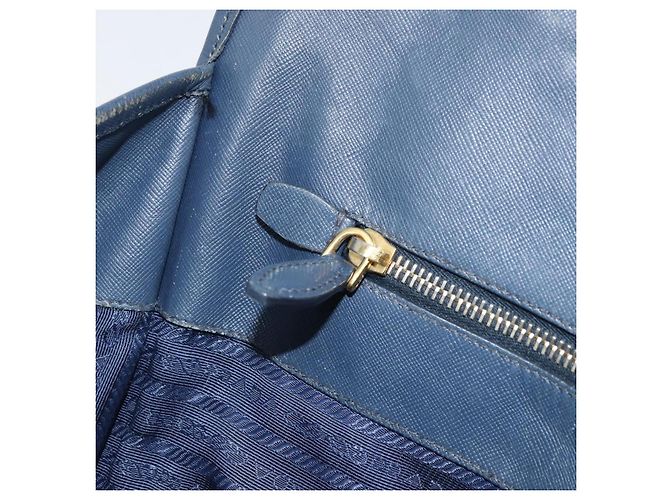 PRADA Borsa a mano in nylon blu navy oro Auth 163420 D'oro - vista 21