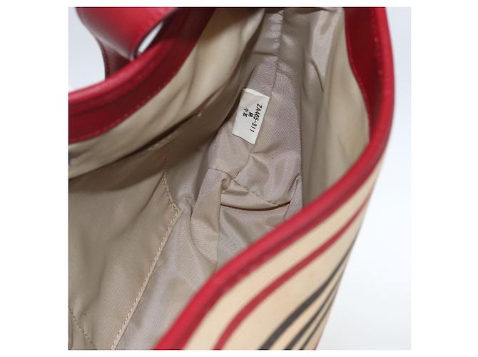 Burberry Nova Check Blue Label Schultertasche aus Canvas Beige Silber Authentisch 170703 - Ansicht 17