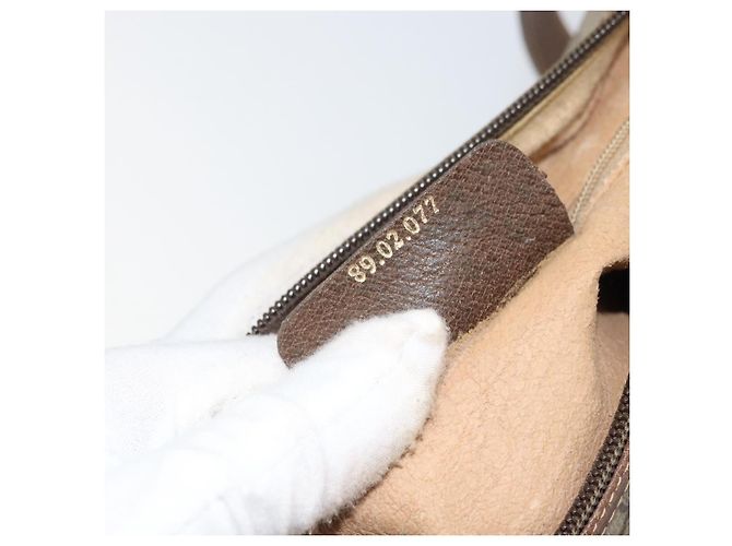 Borsa Sherry Line GG Supreme Web di GUCCI in PVC beige e oro 89 02 077 Auth BA10130 D'oro - vista 12