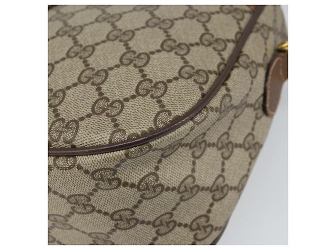 Borsa Sherry Line GG Supreme Web di GUCCI in PVC beige e oro 89 02 077 Auth BA10130 D'oro - vista 14