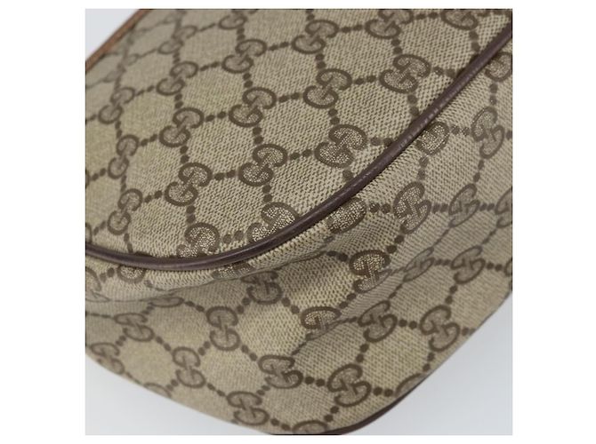 Borsa Sherry Line GG Supreme Web di GUCCI in PVC beige e oro 89 02 077 Auth BA10130 D'oro - vista 15