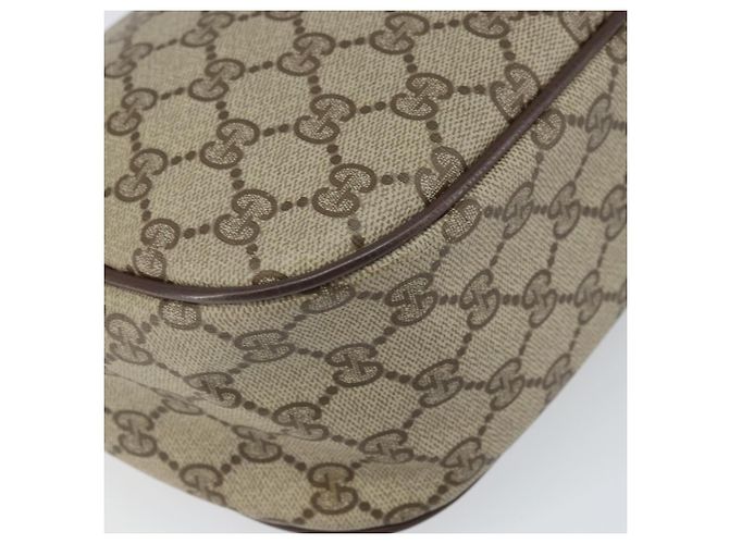 Borsa Sherry Line GG Supreme Web di GUCCI in PVC beige e oro 89 02 077 Auth BA10130 D'oro - vista 17