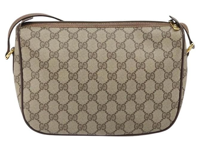 Borsa Sherry Line GG Supreme Web di GUCCI in PVC beige e oro 89 02 077 Auth BA10130 D'oro - vista 2