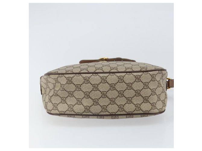 Borsa Sherry Line GG Supreme Web di GUCCI in PVC beige e oro 89 02 077 Auth BA10130 D'oro - vista 5