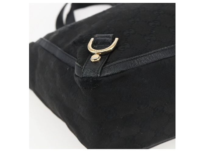 Borsa Tote Abbey GG Canvas Gucci Nero Oro 130739 Auth 170301 D'oro - vista 15