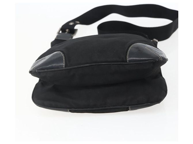 Borsa a spalla PRADA in nylon nero argento autentica bs33078 - vista 5